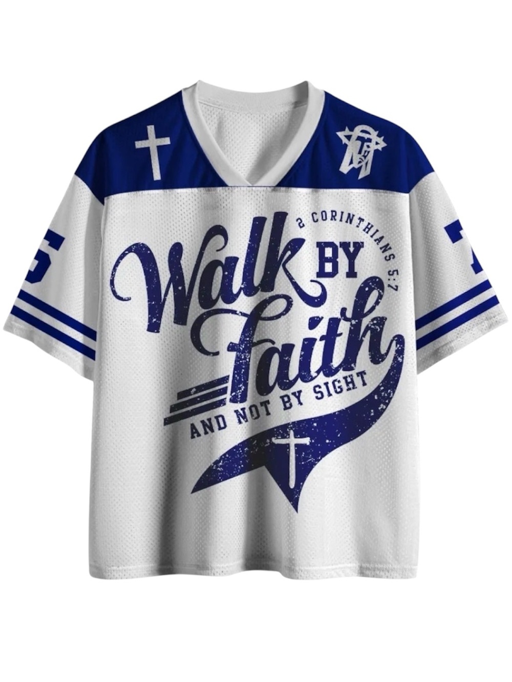 Walk By Faith Christian Graphic Mesh Jersey